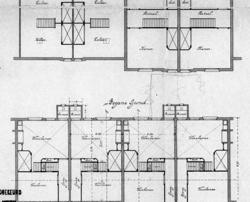 Plattegrond diamantbuurt woningen